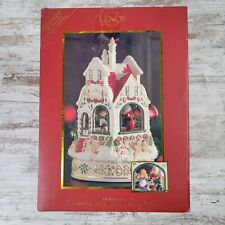 LENOX Santa's Bake Shop Musical Centerpiece Christmas Sculpture Tested & Working picture