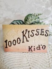 Cute Antique 1000 Kisses Postcard  No Writing picture