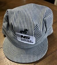 Norfolk Southern Railroad Patch Snapback Striped Engineer Conductors Adult Hat picture