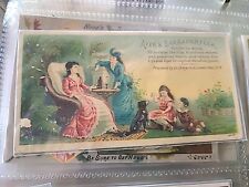 Victorian Trade Card, Ayer's Sarsaparilla, ladies, children & dog picture