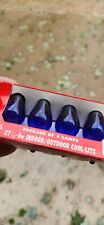 4Ct Vintage Christmas Light Bulbs Cool-Lite Indoor/Outdoor blue Lamps C7-1/2 5W picture