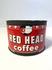 Vintage Red Head Coffee Advertising Can Tin Richheimer Coffee Co. RARE picture