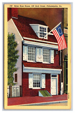 Philadelphia PA Betsy Ross House 239 Arch Street #193 Unposted Linen Postcard picture