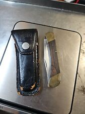 JET-AER CORP. JAPAN G96 MODEL 960 Hunter Pocket Knife W/Leather Sheath picture