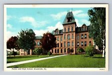 Brookville PA-Pennsylvania, Public High School, Vintage c1920 Postcard picture