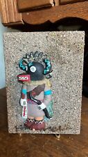 Vtg Kachina Doll Hand Painted Original Relief Plaque of the Black Ogre picture