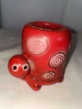 Vintage Red Turtle Tortoise Candle Holder picture