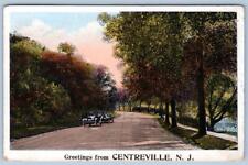 1924 GREETINGS FROM CENTREVILLE NEW JERSEY SENT TO SAND BROOK NJ POSTCARD picture