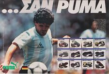 Diego Maradona PUMA Football Shoes Original Vintage Print Ad 2 Pages picture