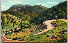 Double Horseshoe Curve on Taos Eagle Nest Raton Highway, New Mexico - Postcard picture