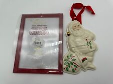 Lenox Christmas Holiday Santa Cookie Press Hanging Ornament picture
