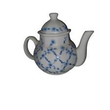 The Toscany Collection Vintage Blue and White Porcelain Teapot.  picture