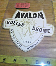 vintage lot roller rink decal Avalon Newburgh New York & ticket picture