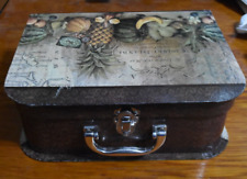 Pamela Gladding Decorative Storage Box w/ Handle & Latch  Letters Art Crafts etc picture