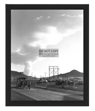 NUCLEAR ATOMIC BOMB TEST AT NEVADA FRENCHMAN FLATS PARKING LOT 8X10 FRAMED PHOTO picture