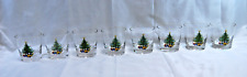 Moderne Old Fashioned Christmas Tree Old Fashioned Glasses Lot of 8  Vtg.  X1571 picture