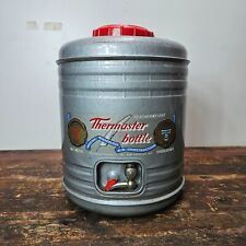 Vintage  1950s THERMASTER BOTTLE Featherweight Metal Cooler-2 Aluminum Cups USA picture