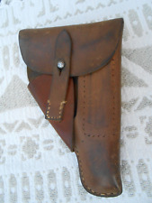 Vintage WWI WWII Leather Pistol Holster Military small caliber 32 380 Luger size picture