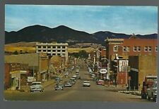Main Street Lewistown Montana 40's & 50's cars Carter sign Vintage Postcard AO3 picture