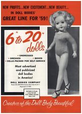 1959 PAPER AD 4 PG Play Baby Doll Dolls Bodies Company 6