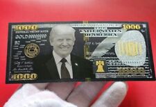 Donald Trump $1000 Bill, Bank Note - Black Gold Foil Commemorative -  picture