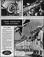 1942 WW2 Ford motors built Navy school Bluejackets retro photo print ad adl76 picture