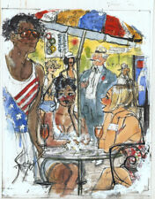 Doug Sneyd Signed Original Olympics Color Xerox Gag Sketch Art Playboy Aug 1996 picture