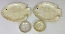 Set of 4 Shellman Capiz Shell South Pacific Collectible Fish Plate Bowls picture