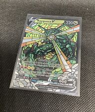 CUSTOM Rayquaza Shiny/ Holo Pokemon Card Full/ Alt Art Stained Glass NM picture