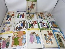 Lot of 16 Vintage Childrens Clothes Patterns Mixed Brands Simplicity MccCalls + picture