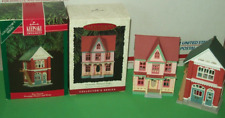 Hallmark Lot Victorian Painted Lady Fire Station Nostalgic Houses Ornaments picture