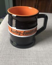 Vintage Harley Davidson Classic Orange & Black Coffee Mug EUC picture