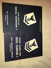 NAVPERS DENTAL TECHNICIAN STUDY GUIDE 2 & 3 MILITARIA BOOK NAVY TRAINING 1949 50 picture