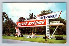 Silver Springs FL-Florida, Entrance, Vintage c1955 Postcard picture