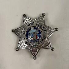 San Jose County Sheriff Badge OBSOLETE 7 Point Star California Blackinton picture