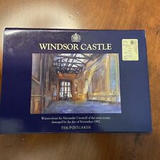 Vintage Set Of 10 Windsor Castle Unposted Watercolour Postcards A. Creswell picture