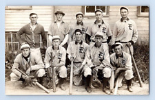 RPPC 1910. EATON, NY. BASEBALL CLUB. IDENTIFIED PLAYERS. POSTCARD L28 picture