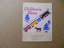 1940 Southern Pacific Lines Railroad Children's Menu Cartoons Vintage Original picture