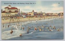 Postcard General View Beach and Bathing Ocean City New Jersey picture