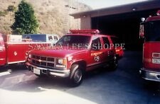 Fire Truck Battalion Chief 5 Los Angeles County Fire Dept CA 4x6 Photo #518 picture