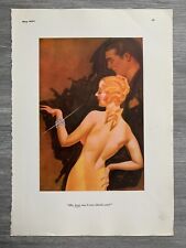 1934 May ESQUIRE MAGAZINE Petty Girl Pin-Up Page (6.0) How Can I Ever Thank You? picture