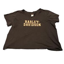 Harley Davison’s V Neck Holographic Gold Logo Woman’s Size 3XL T Shirt picture