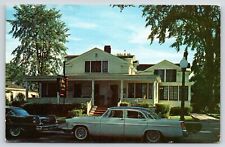 Skaneateles New York~NICE c1953 Vintage Cars Close~Front of The Krebs Restaurant picture