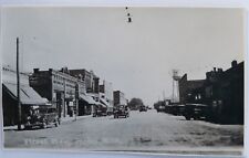 Vintage Perham Minnesota Main Street cars 1930-1940's Real Photo Postcard RPPC  picture