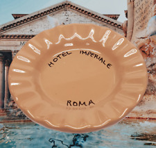 Ashtray Hotel Imperiale Roma Italy c1950s Ceramic Glazed Nostalgia Rome Vintage picture