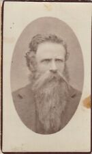 Spencer IA~WI Rood Artistic~Bearded Man w/Upside Down V-Shaped Stache~c1875 CDV picture