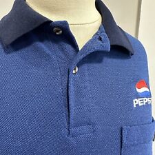 Vintage Pepsi Employee Uniform Men's Size M Polo Shirt Made in USA Riverside picture