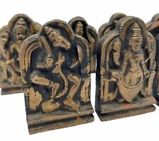Set of 7 Hindu Mythology Gods Statues Terra Cotta Ceramic India 1950s Rare picture