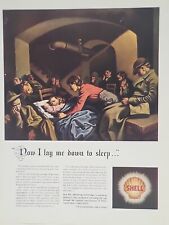 1942 Shell Industrial Lubricants Fortune WW2 Print Ad Q3 Bomb Shelter Prayer picture