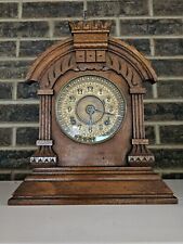 Antique Ansonia Clock Co. USA Mantle Clock Patent 1882 w/ Key ~ Working Oak picture